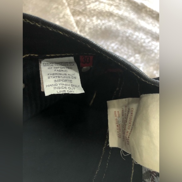 Red engine Cayenne Low rise skinny Jeans, Black coated, size 30 - Picture 5 of 8